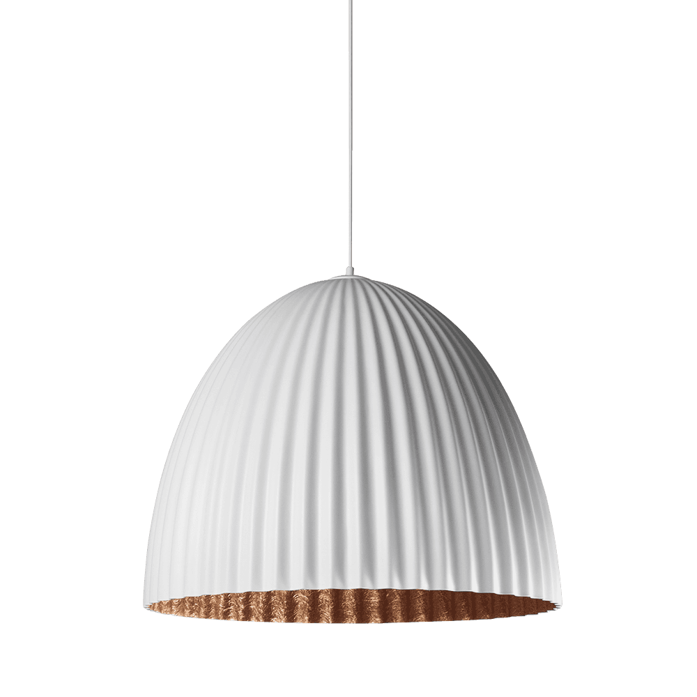 Lampada a sospensione PLISSART L bianco/rame