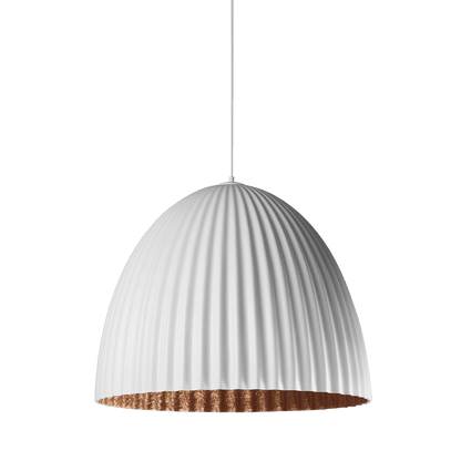 Lampada a sospensione PLISSART L bianco/rame