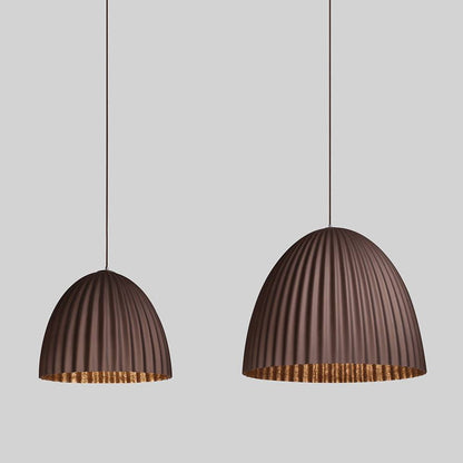 Hängeleuchte PLISSART L braun/Kupfer
