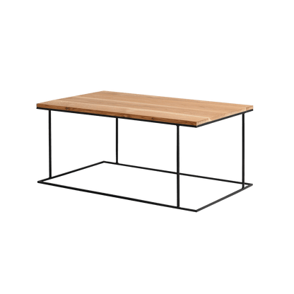 Tavolino WALT 100x60 impiallacciato quercia, nero