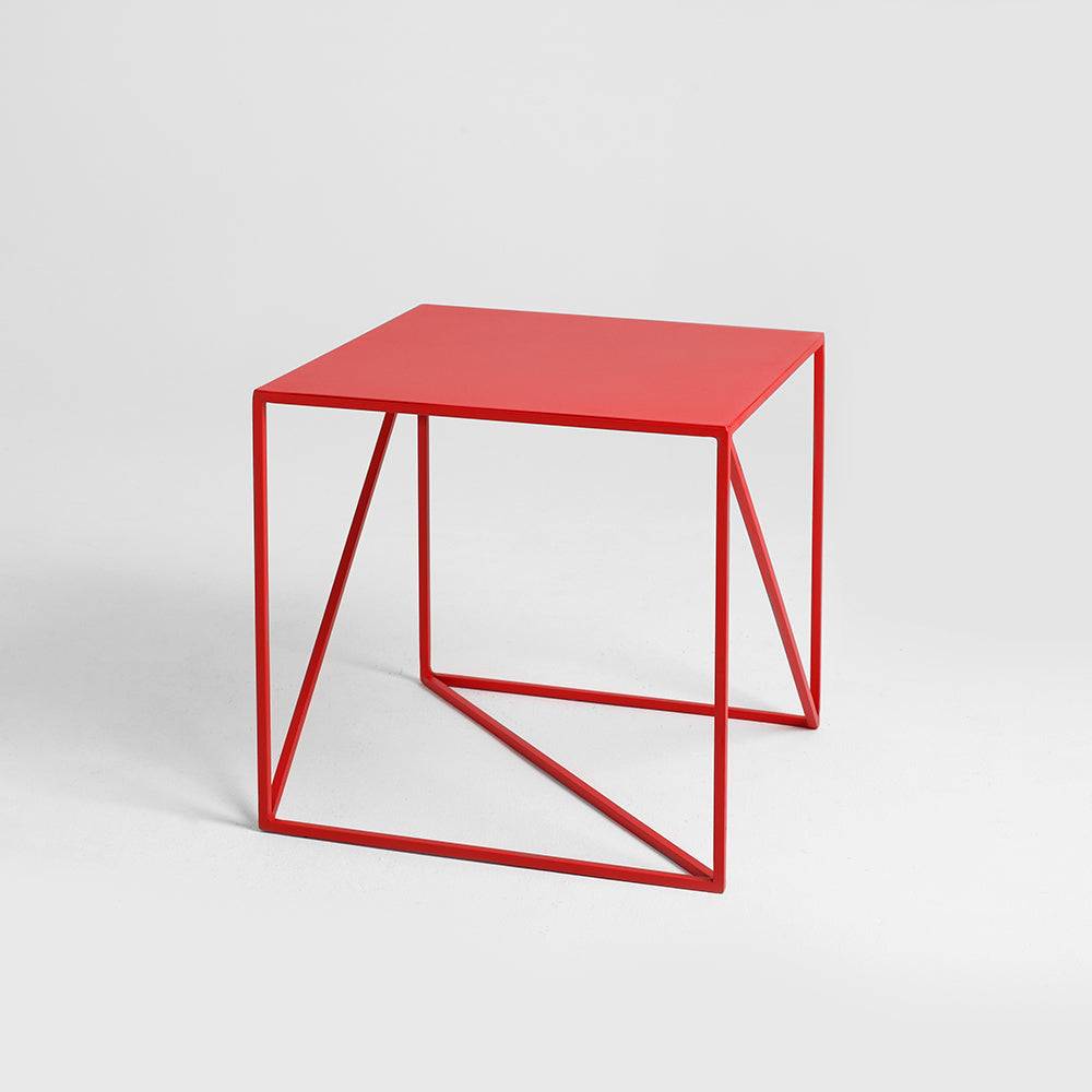 Tavolino laterale MEMO 50x50, Rosso