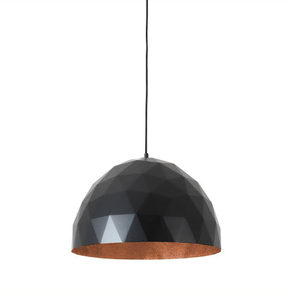 Lampada a Sospensione LEONARD L - Rame e Nero