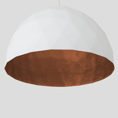 Lampada a Sospensione LEONARD L - Rame e Bianco