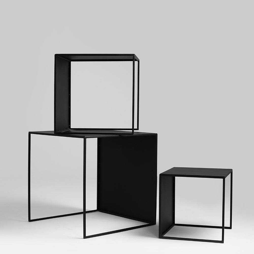 Set Tavolini 2WALL METAL TRIO 35x45x55, nero