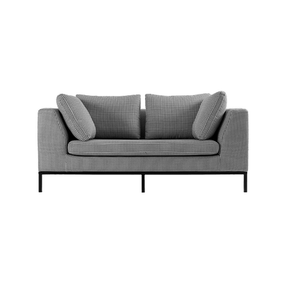 2-Sitzer-Sofa AMBIENT Dark Pepita Schwarz