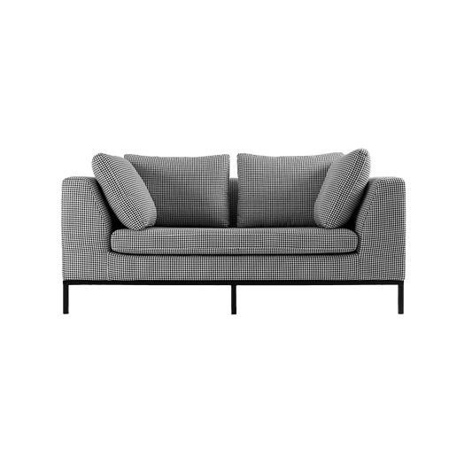 2-Sitzer-Sofa AMBIENT Dark Pepita Schwarz