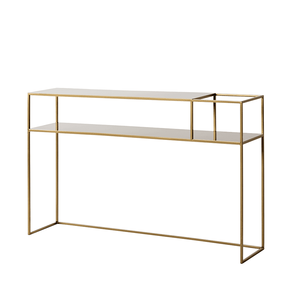 Tavolo Console Senso Flower Metal 120x25 Oro