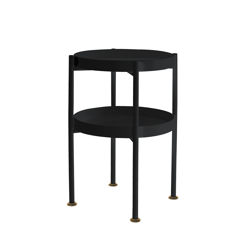 Beistelltisch HANNA METAL 40-2F – schwarz