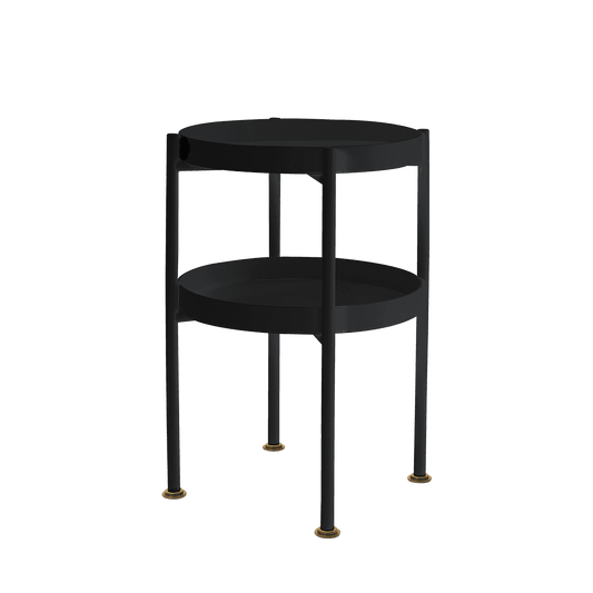 Tavolino laterale HANNA METAL 40-2F - nero