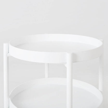 Tavolino laterale HANNA METAL 40-2F - bianco