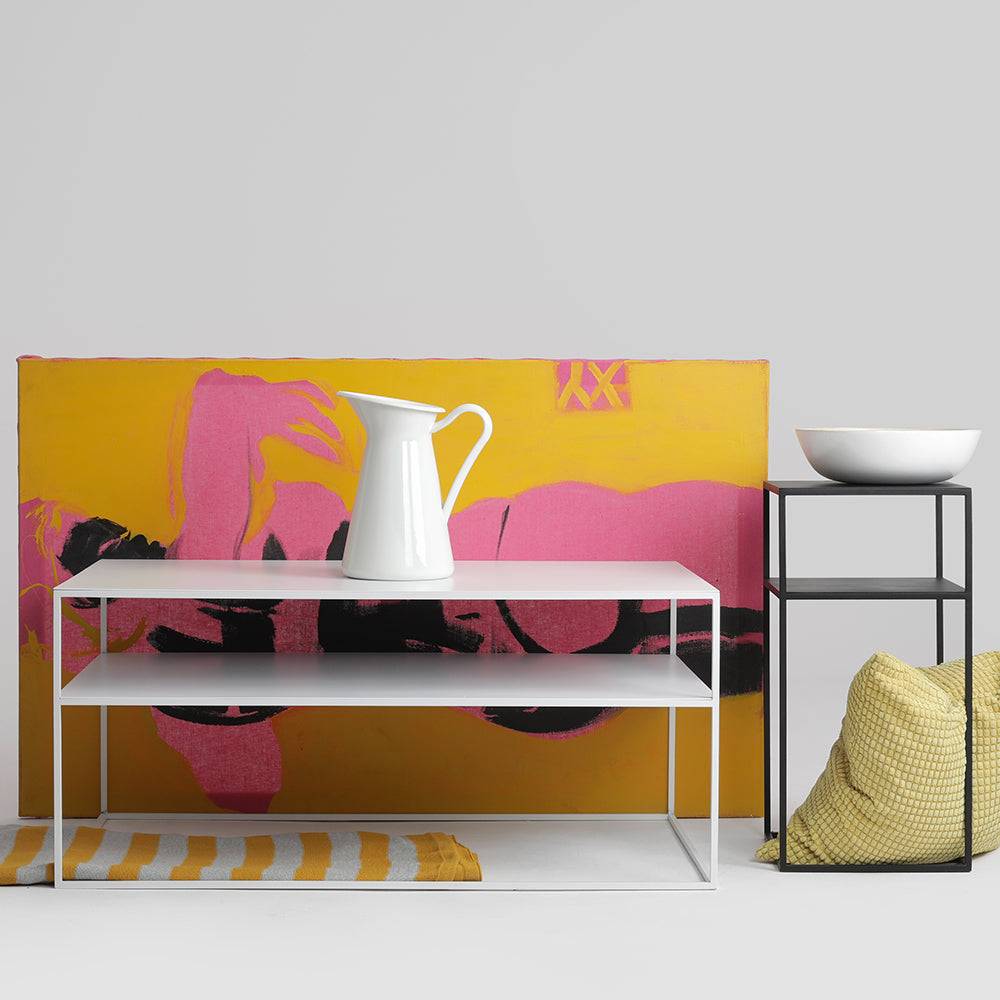 Couchtisch TENSIO 2 FLOOR METAL 100x60, weiß