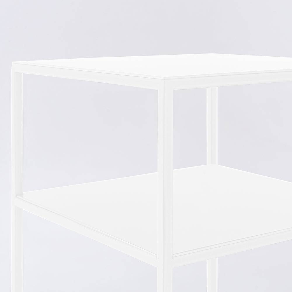 Tavolino Tensio 2 Floor Metal 30 - Bianco