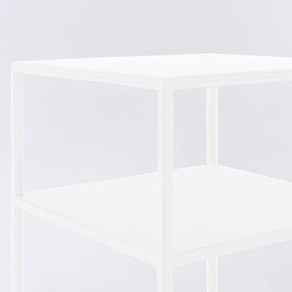 Tavolino Tensio 2 Floor Metal 30 - Bianco
