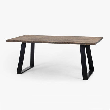 Esstisch HOFER 180x90 Massivholz Eiche Schwarz