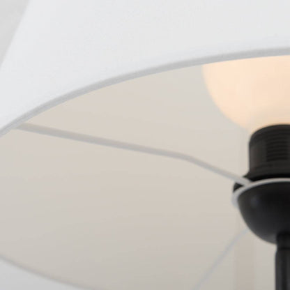 Lampada da Terra SHADE - paralume bianco, base nera