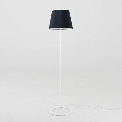 Lampada da Terra SHADE - paralume nero, base bianca