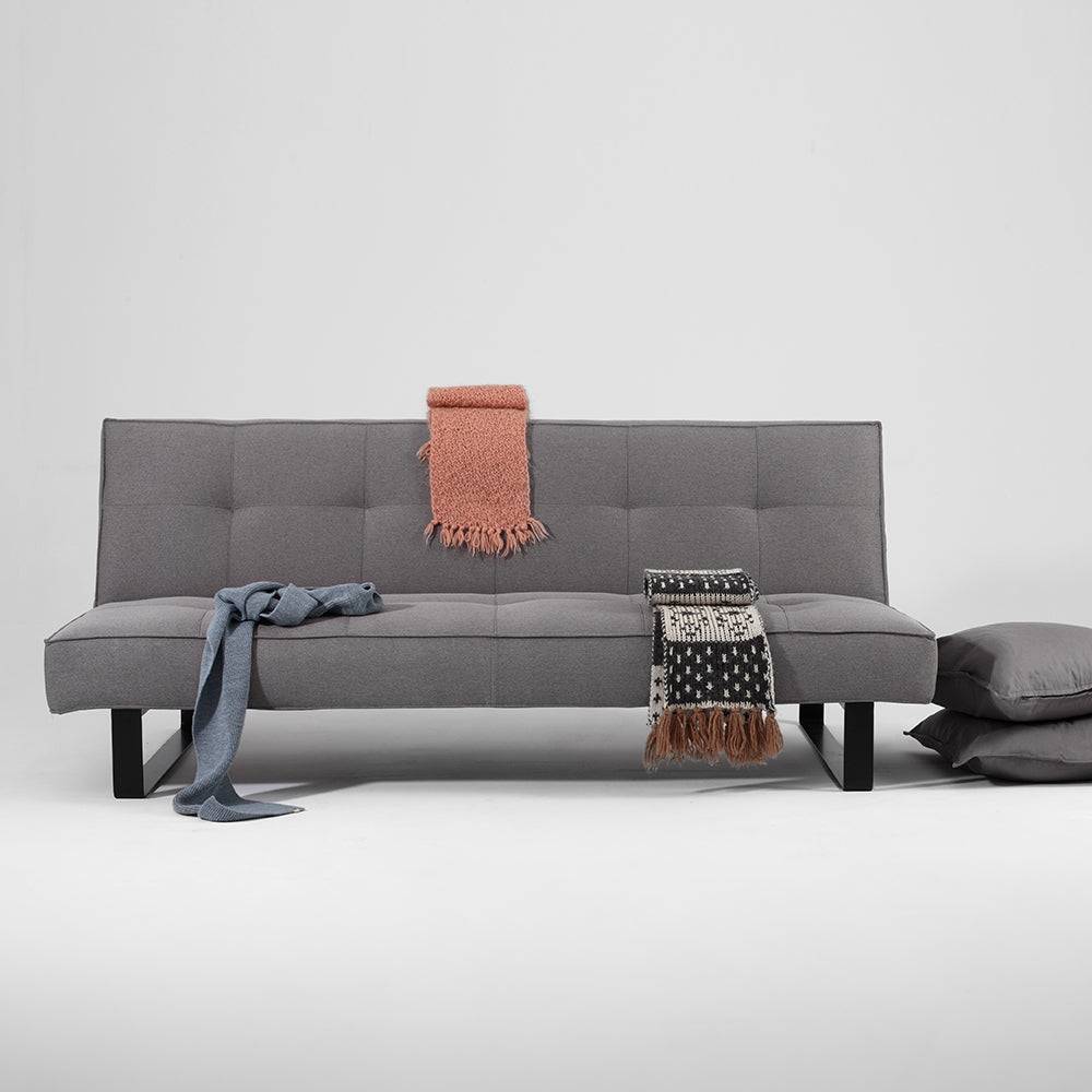 Divano Letto 2 Posti Sleek, Acciaio Nero