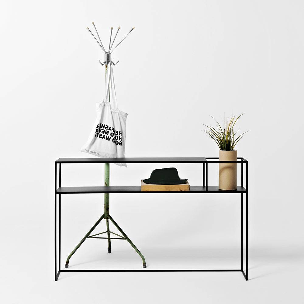 Tavolo Console Senso Flower Metal 120x25 Nero