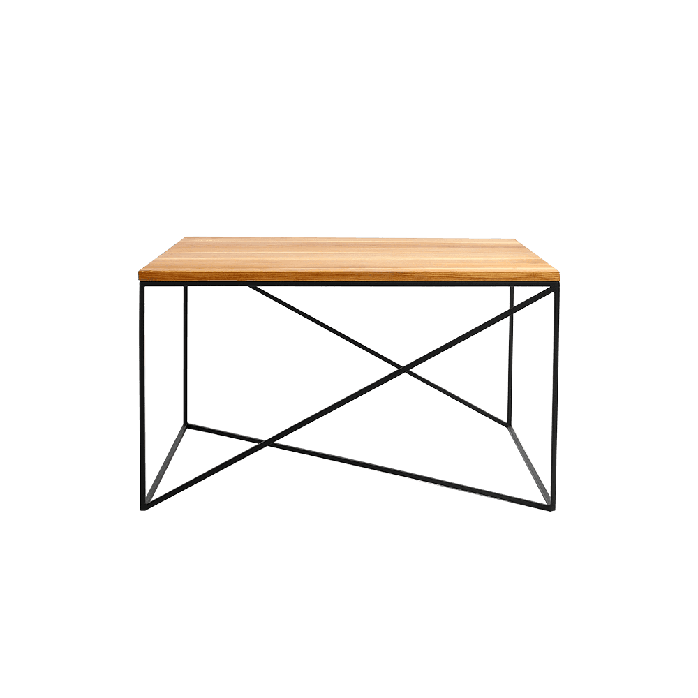 Tavolino MEMO legno massello 100x100, nero