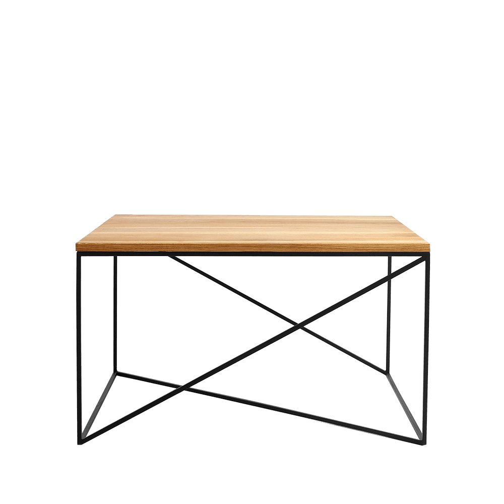 Couchtisch MEMO WOOD 100x100, Eichenfurnier, schwarz