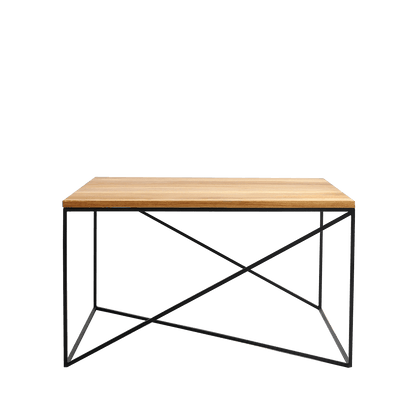 Couchtisch MEMO WOOD 100x100, Eichenfurnier, schwarz