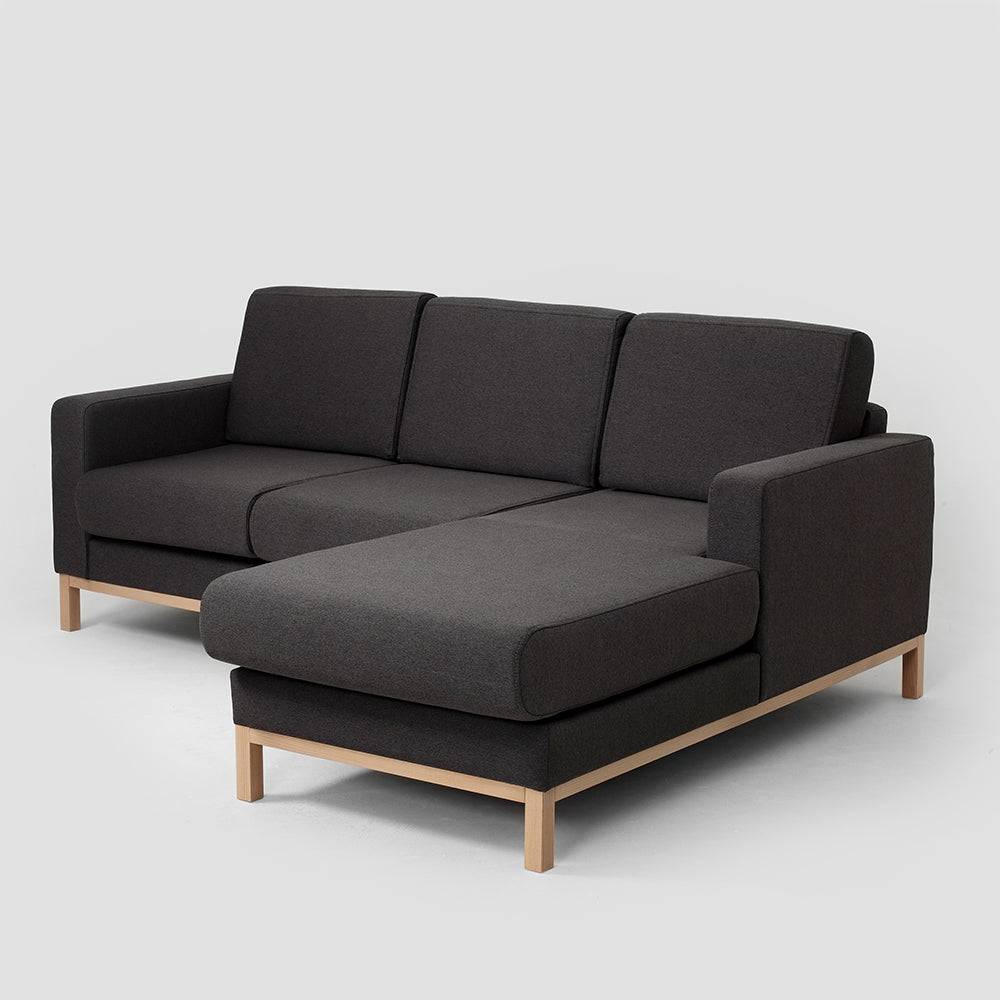 Ecksofa 2-Sitzer rechts SCANDIC, Carbon