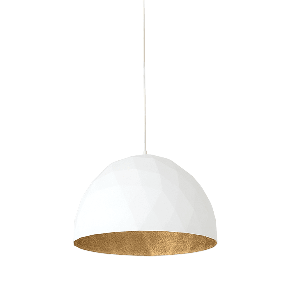 Lampada a Sospensione LEONARD L - Oro e Bianco