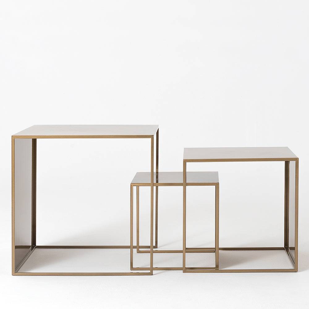 Set Tavolini 2WALL TRIO METAL, oro