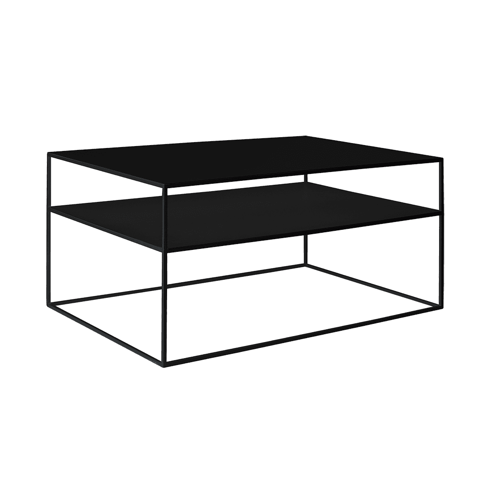 Tavolino TENSIO 2 FLOOR METAL 100x60, nero