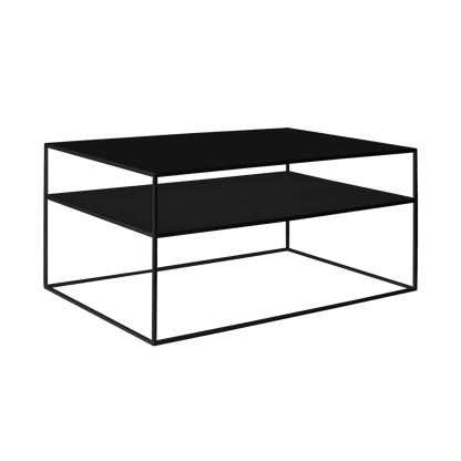 Tavolino TENSIO 2 FLOOR METAL 100x60, nero