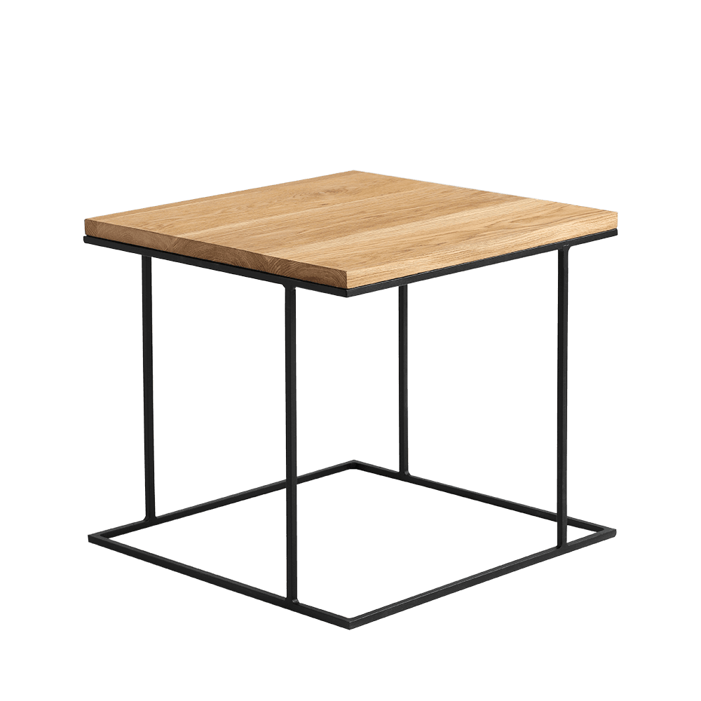 Couchtisch WALT MASSIVHOLZ 50, Holz, schwarz