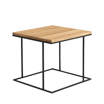Couchtisch WALT MASSIVHOLZ 50, Holz, schwarz