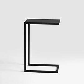 Tavolino laterale LUPE Metal 30, Nero