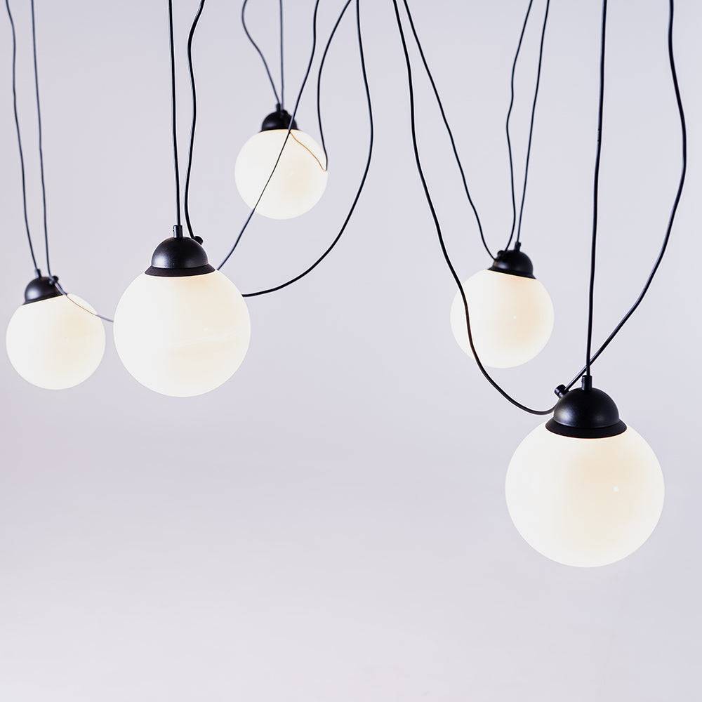 Lampada a Sospensione POPO GLASS M 5 - Nero