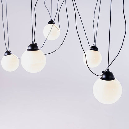 Lampada a Sospensione POPO GLASS M 5 - Nero