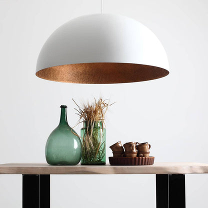 Plafoniera LORD 90 - Rame e Bianco