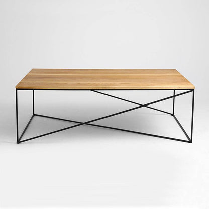 Tavolino MEMO WOOD 140, impiallacciatura rovere, nero