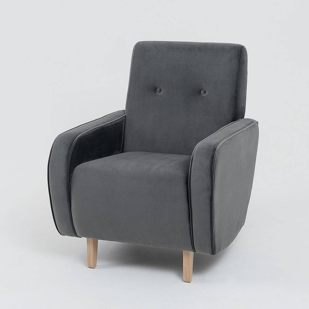 Poltrona PANDA - Grigio, naturale