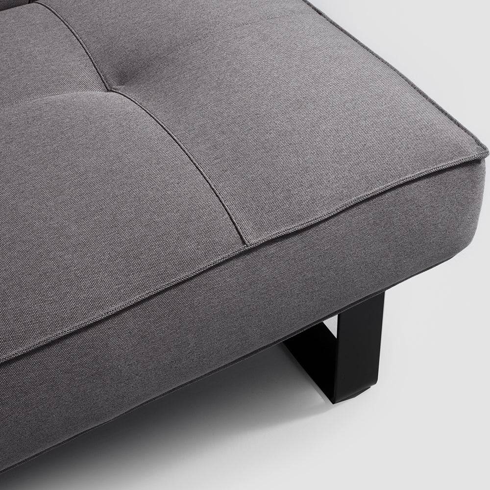 Divano Letto 2 Posti Sleek, Acciaio Nero