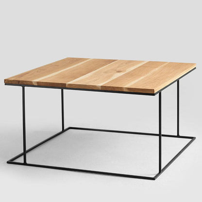 Tavolino WALT LEGNO MASSELLO 80, legno, nero