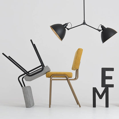 Sedia SIMPLE - pied de poule, nero