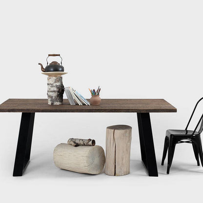 Esstisch HOFER 180x90 Massivholz Eiche Schwarz
