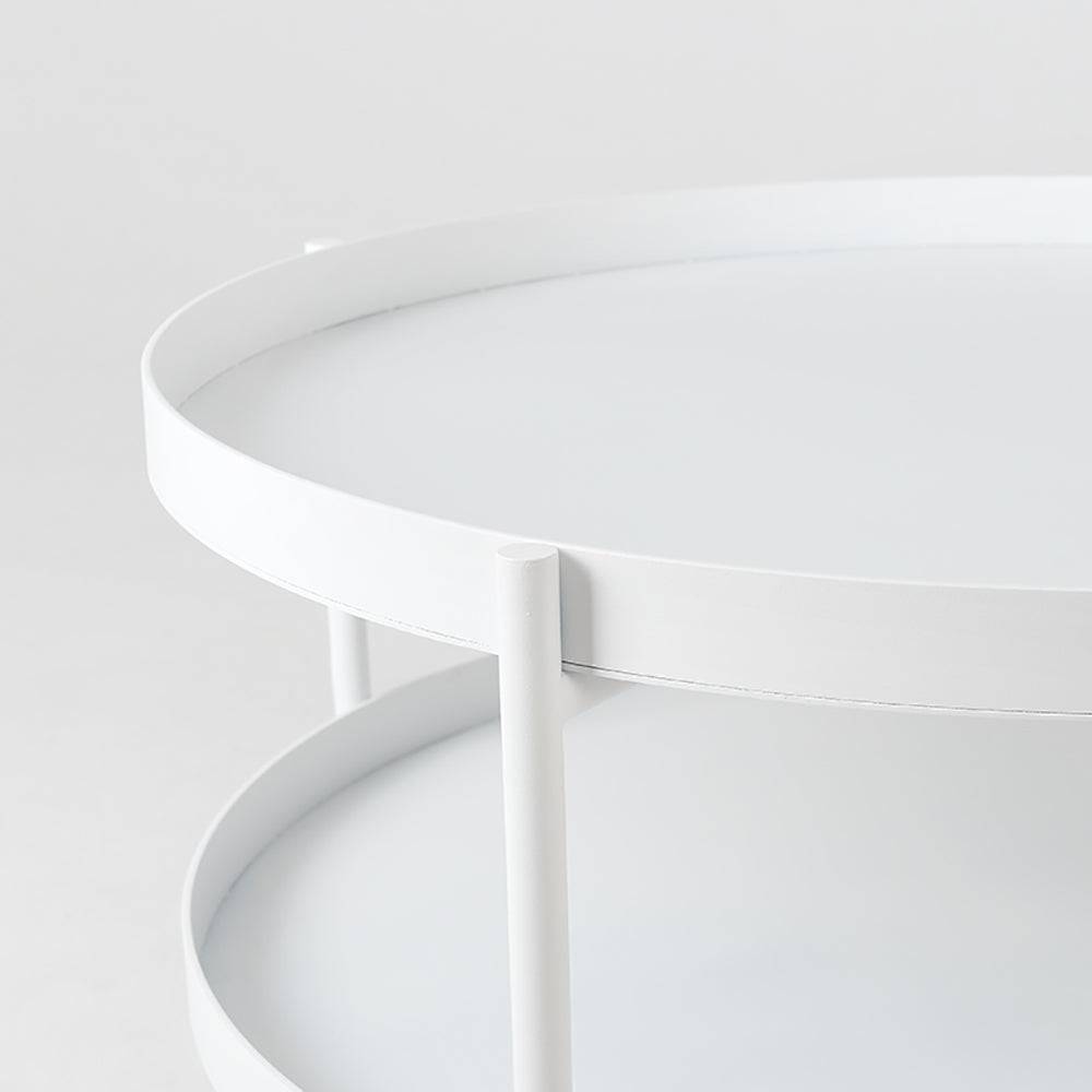 Tavolino da Caffè HANNA METAL 60 - Bianco