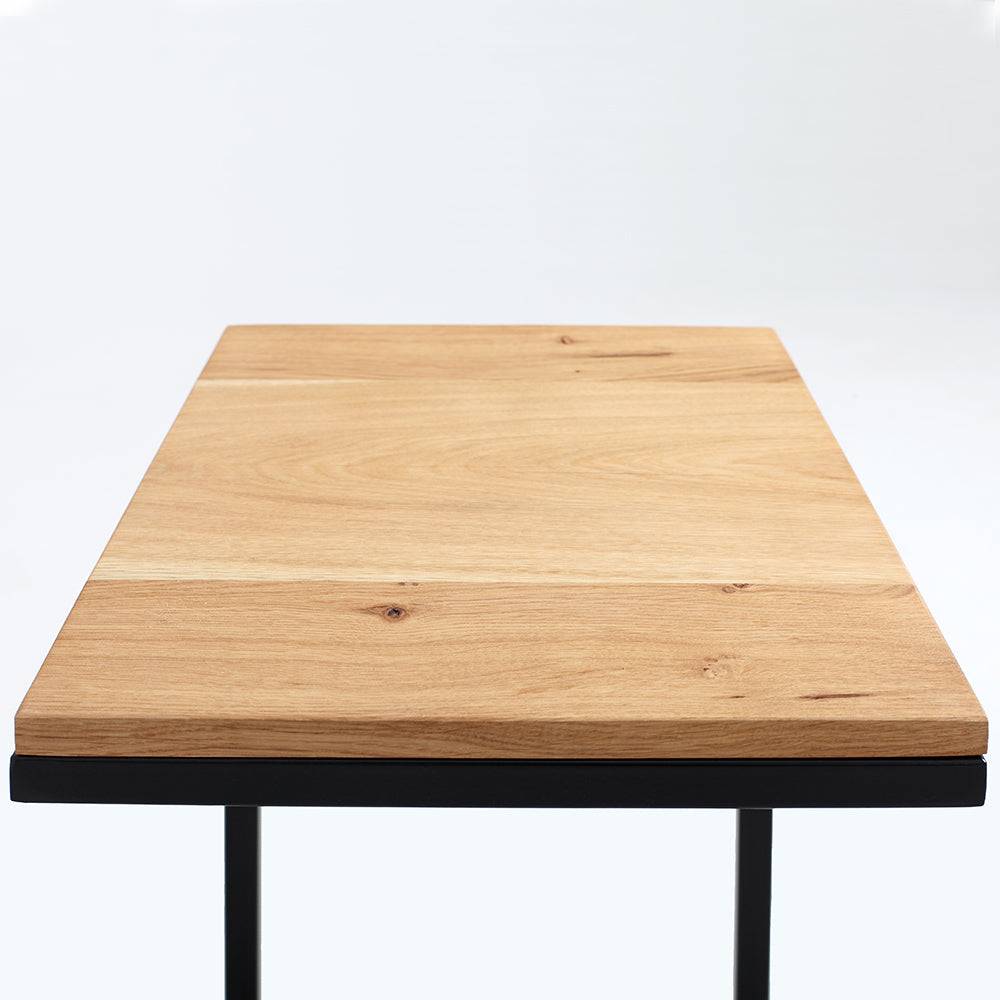 Beistelltisch LUPE 30 Massivholz, Eiche, Schwarz
