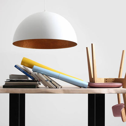Plafoniera LORD 70 - Rame e Bianco