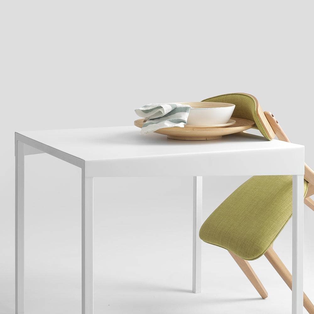Tavolo Obroos Metal 80x80 - Bianco