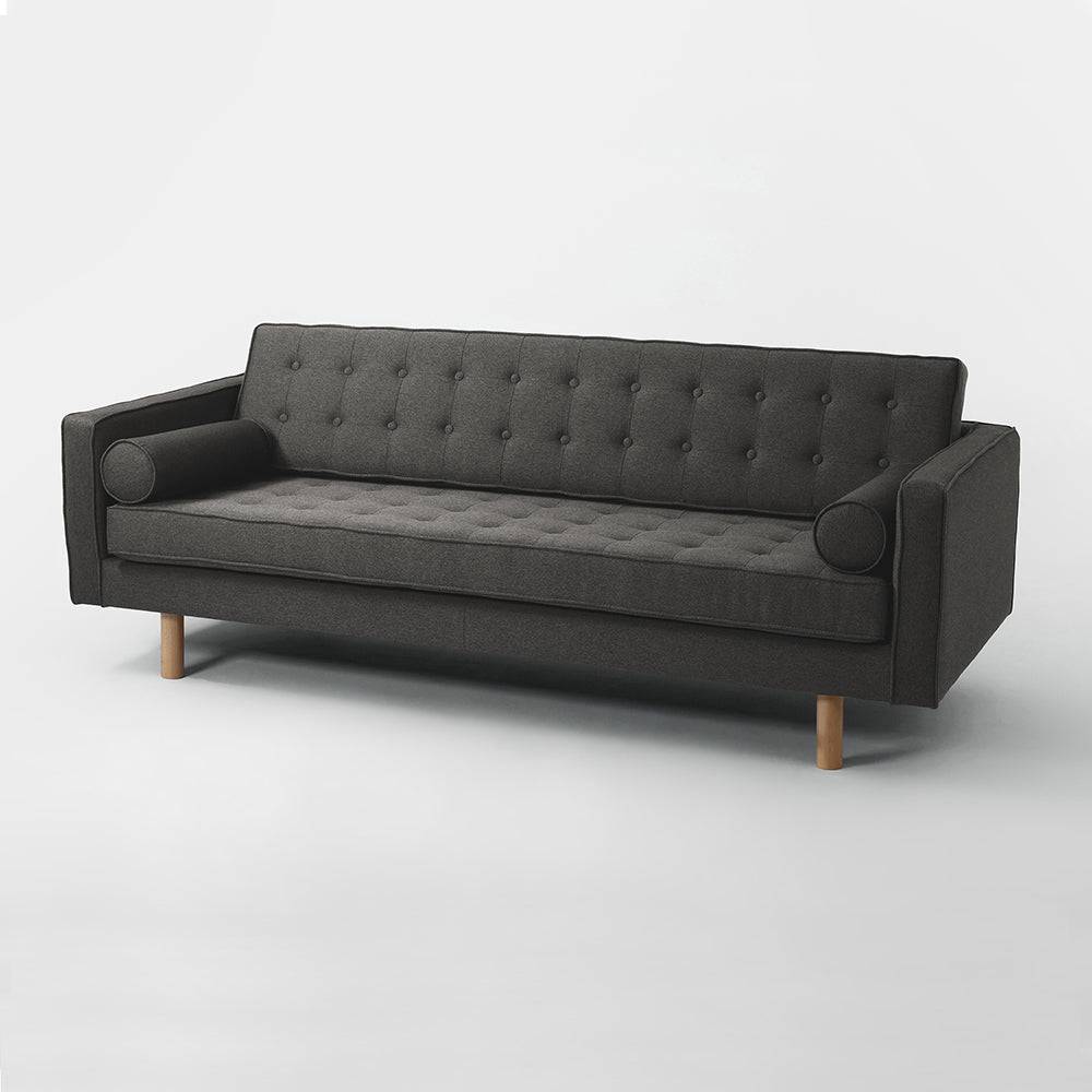 Divano Letto 3 Posti TOPIC WOOD, Acciaio, Naturale