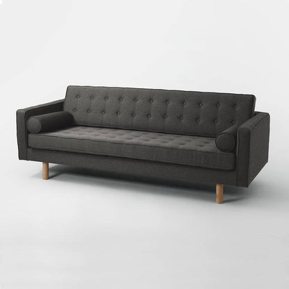 Divano Letto 3 Posti TOPIC WOOD, Acciaio, Naturale