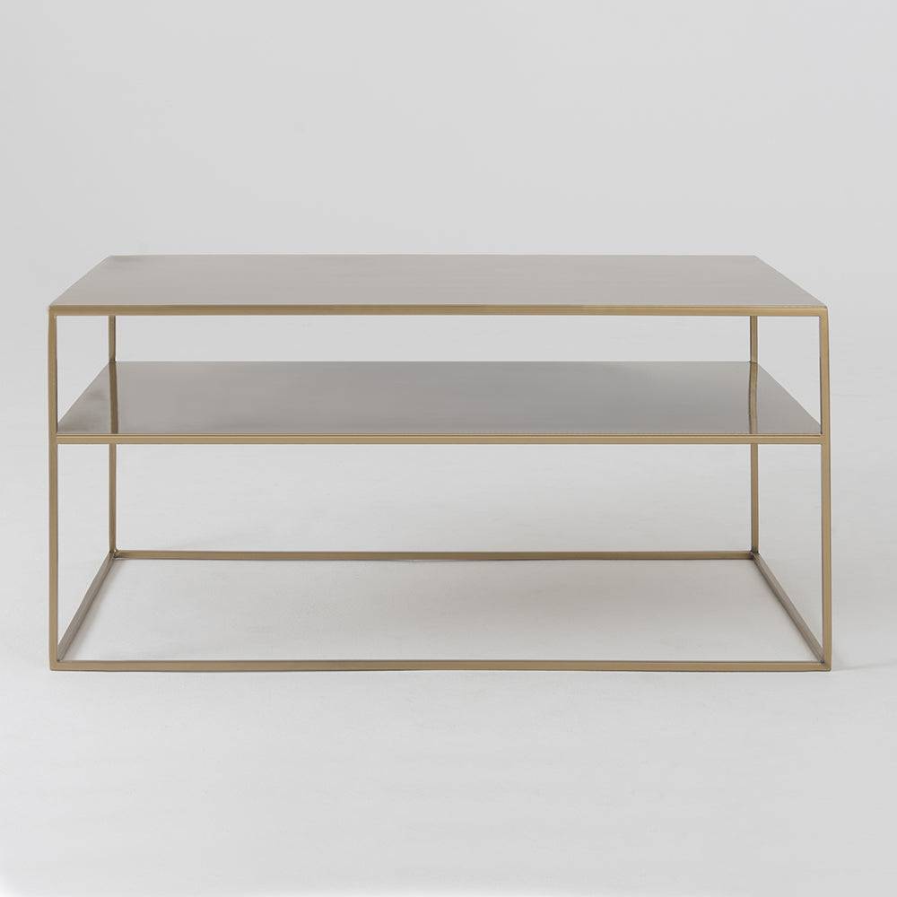 Tavolino TENSIO 2 FLOOR METAL 100x60, oro