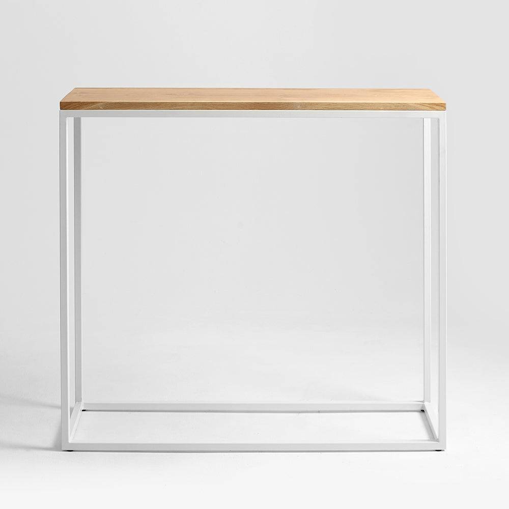 Credenza Julita 92-1F Legno Massello - Rovere e Bianco